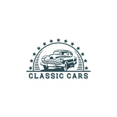 Classic Car restoration logo design, car restoration logo image