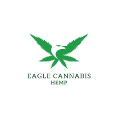Eagle cannabis hemp logo designs, cannabis logo template