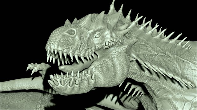 Monsters of background, 3d render