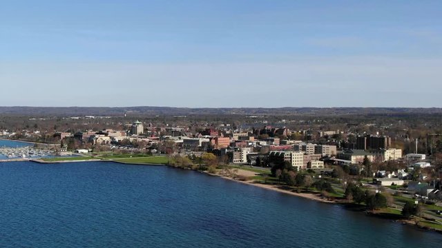 Traverse City in Northern Michigan Lake Michigan and the Grand Traverse Bay make Beautiful Scenery	for Boats Sailing and Beach Front Property downtown tc epic place