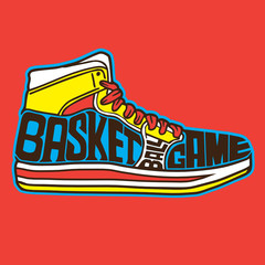 Baksetball Typography Sneaker Shape