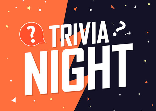 Trivia Night, poster design template, game banner, vector illustration