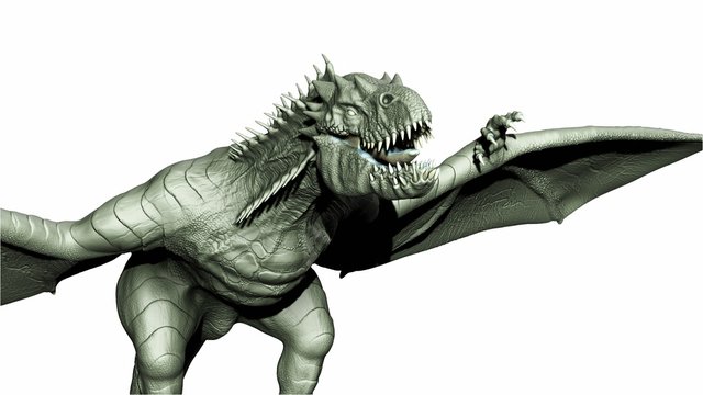 Monsters of background, 3d render