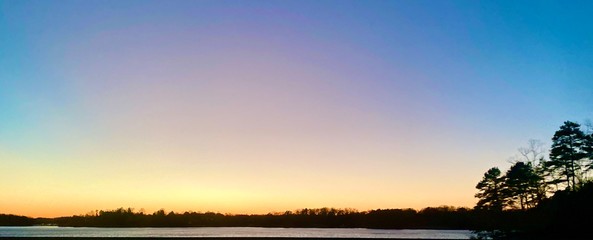 sunset on the lake