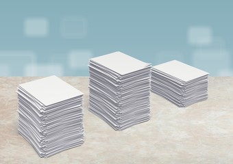 File folders with documents on background