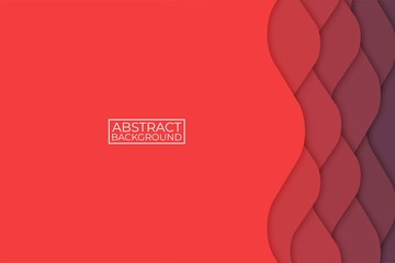 Abstract wave background with paper cut shapes, web banner design, discount card, promotion, flyer layout, ad, advertisement, printing media.