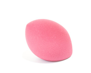 Beauty blender on white isolated background for cosmetics 