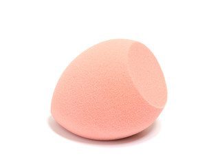 Beauty blender on white isolated background for cosmetics 