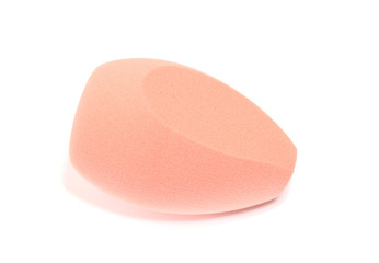 Beauty blender on white isolated background for cosmetics 