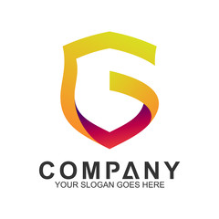 Shield Letter G Logo, Protection And Care Logo, Guardian Symbol