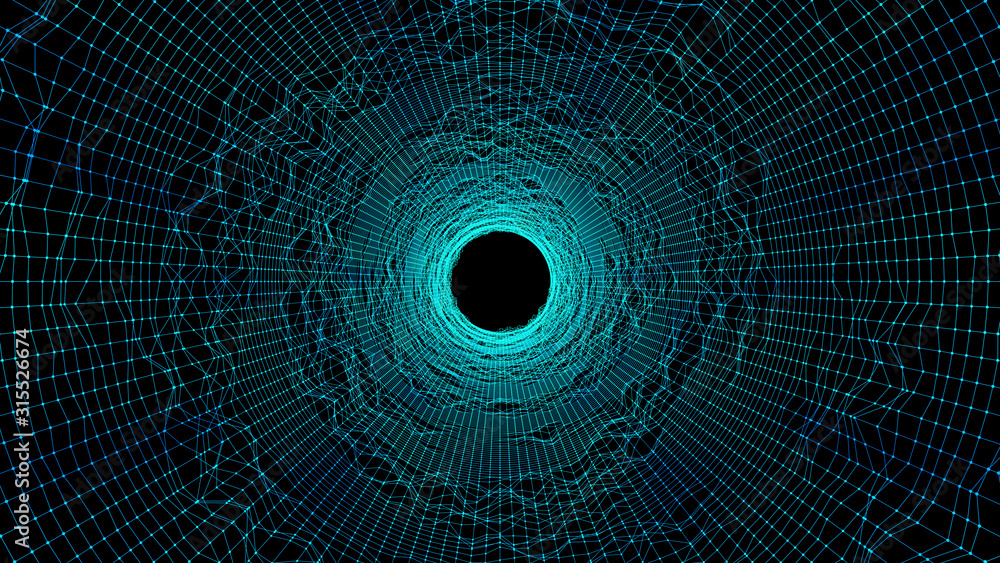Aufkleber technology cyberspace with 3d rendering