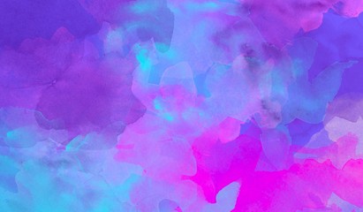 Fototapeta na wymiar Purple colorful abstract watercolor hand painted background