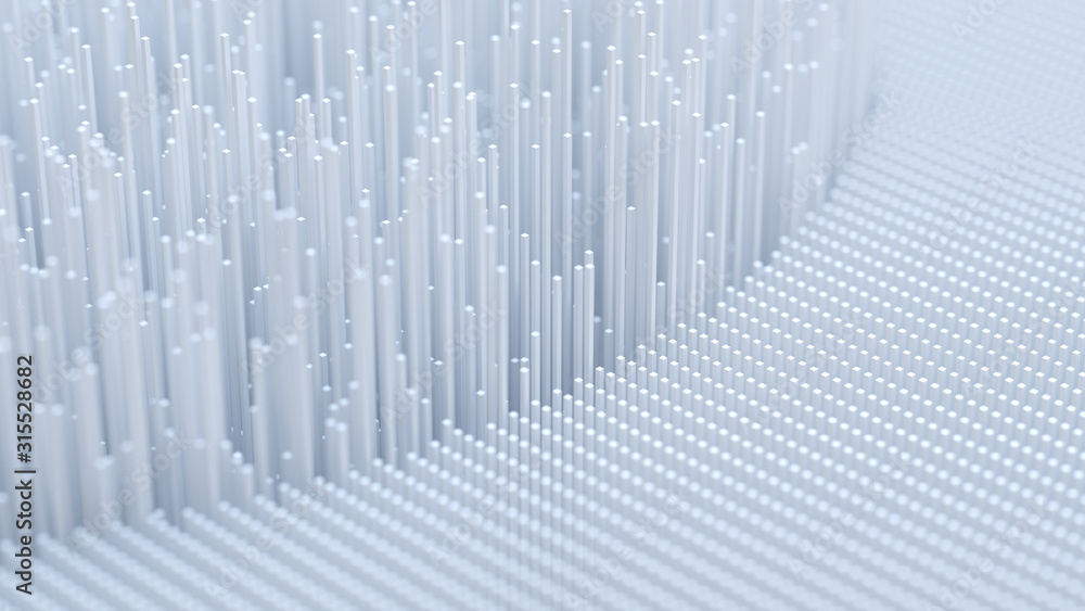 Poster 3d rendering of abstract urban forest