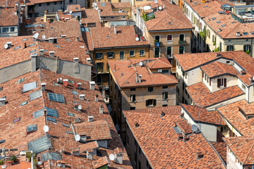 Fototapeta na wymiar Aerial view of Verona, Italy