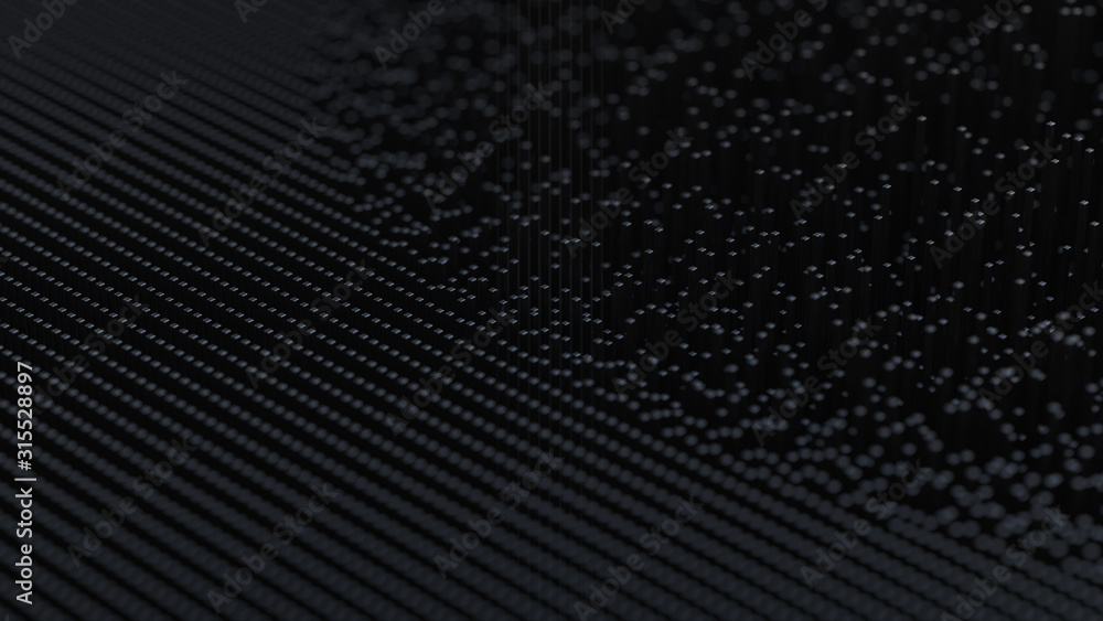 Poster 3d rendering of abstract urban forest