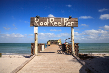 Rod and Reel Pier boardwalk on the island of Anna Maria