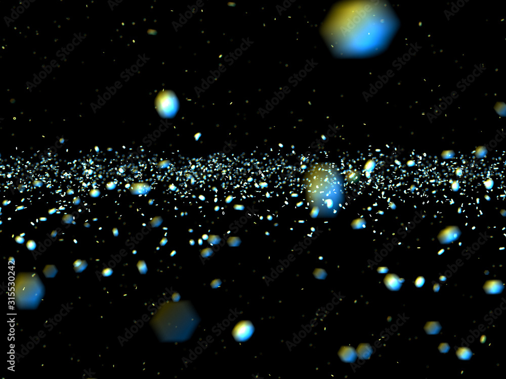 Poster 3d rendering technology particle line cyberspace