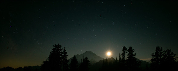 Naklejka premium night mountain