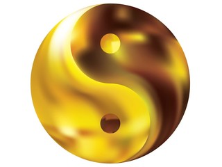 Colored background in the form of yin yang.