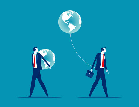 Different people have different direction. Concept business vector illustration, Global