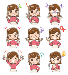 女の子 小学生 かわいい マンガ イラスト Children Wall Mural Childr よぴんこ Yopinco