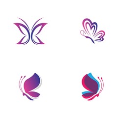 Obraz premium Butterfly logo vector icon