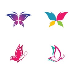 Fototapeta na wymiar Butterfly logo vector icon