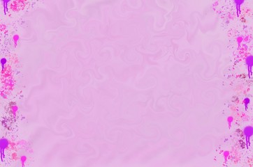 Fototapeta na wymiar pink purple lilac liquid background paint splatter border
