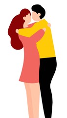 happy romantic loving couples cartoon vector Illustrations  N set