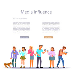 Fototapeta premium Media influence concept