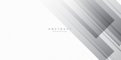 White Grey Silver Box Rectangle Abstract Background Vector Presentation Design
