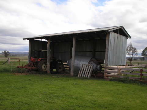 Farm machinery and shed