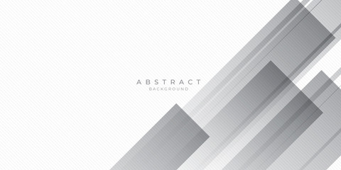 White Grey Silver Box Rectangle Abstract Background Vector Presentation Design