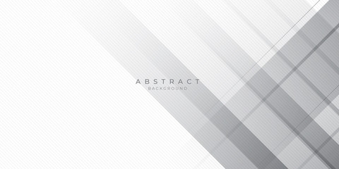 White Grey Silver Box Rectangle Abstract Background Vector Presentation Design
