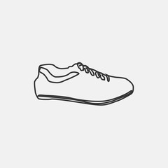 men sneaker shoe fashion wear vector icon