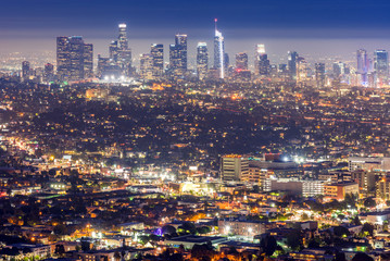 Fototapeta premium Zachód słońca w centrum Los Angeles