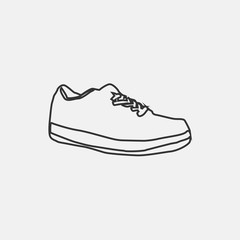 men sneaker shoe fashion wear vector icon