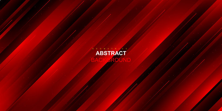 Abstract modern future red geometric shape with stripe line texture for cover, presentation, geometric red, red shape, red background