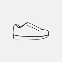 men sneaker shoe fashion wear vector icon