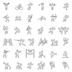 Set of sport line icons. Vector illustration. © graphixmania