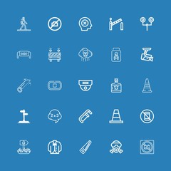 Editable 25 caution icons for web and mobile