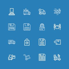 Fototapeta premium Editable 16 import icons for web and mobile