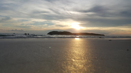 sunset on the beach