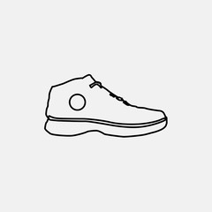 men sneaker shoe fashion wear vector icon