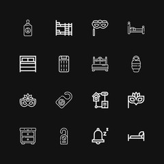 Editable 16 sleep icons for web and mobile