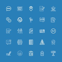 Editable 25 feedback icons for web and mobile