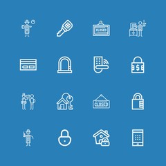 Editable 16 unlock icons for web and mobile