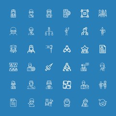 Editable 36 staff icons for web and mobile