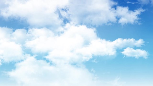 Cloud and sky animate background.Flying through presentation concept.