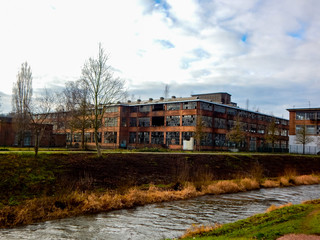 Fototapeta premium houses on the river